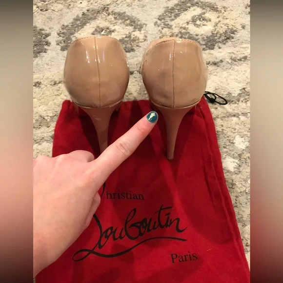 Christian louboutin Nude Platform Peep Toe Pumps - Picture 11 of 15